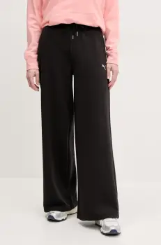 Puma pantaloni de trening femei, culoarea negru, neted, 629754 imagine