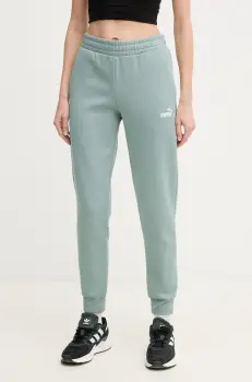 Puma pantaloni de trening femei, culoarea verde, cu imprimeu, 682449 imagine