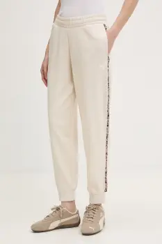 Puma pantaloni de trening feminini cu bumbac Essential graphic animal imagine