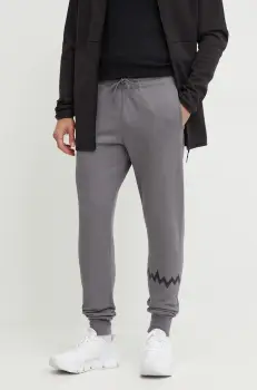 Puma pantaloni de trening Hoops culoarea gri, cu imprimeu, 676649 imagine