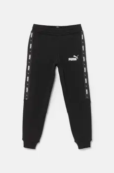 Puma pantaloni de trening pentru copii ESS Tape Sweatpants FL cl B culoarea negru, cu imprimeu imagine