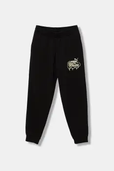 Puma pantaloni de trening pentru copii MID90s Sweatpants TR B culoarea negru, cu imprimeu, 688470 imagine