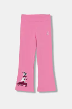 Puma pantaloni de trening pentru copii PUMA X HELLO KITTY & FRIENDS Flared Leggings culoarea roz, cu imprimeu, 632388 imagine