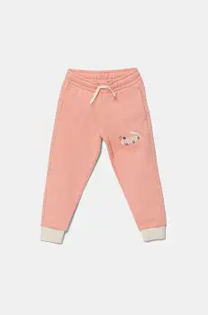 Puma pantaloni de trening SANDY ADVENTURES Sweatpants TR culoarea portocaliu, cu imprimeu, 685159 imagine