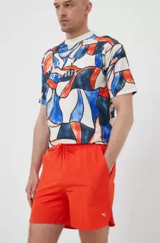 Puma pantaloni scurti barbati, culoarea portocaliu imagine