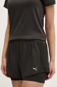 Puma pantaloni scurti de alergare Velocity culoarea negru, modelator, medium waist, 526588 imagine