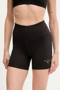 Puma pantaloni scurti de antrenament PUMA x HYROX culoarea negru, uni, high waist, 527636 imagine