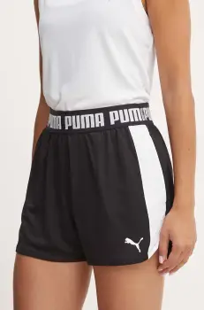 Puma pantaloni scurti de antrenament Train All Day culoarea negru, neted, high waist imagine