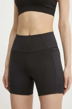 Puma pantaloni scurti de yoga Studio culoarea negru, neted, high waist, 524863 imagine