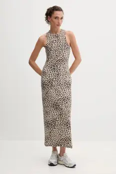 Puma rochie culoarea maro, maxi, mulata, 632339 imagine