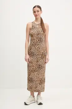 Puma rochie culoarea maro, maxi, mulata, 632339 imagine