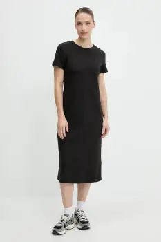 Puma rochie culoarea negru, midi, drept, 685063 imagine