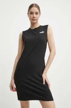 Puma rochie culoarea negru, mini, drept, 678743 imagine