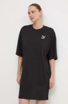 Puma rochie din bumbac BETTER CLASSIC culoarea negru, mini, oversize, 624232 imagine