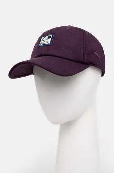 Puma sapca Classics Graphic Dad Cap culoarea violet, cu imprimeu, 025490 imagine