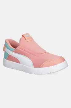 Puma sneakers pentru copii Courtflex v3 SLIPTECH PS culoarea roz, 399734 imagine