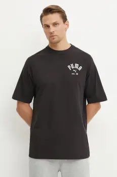 Puma tricou Classics Play Paris barbati, culoarea negru, neted, 626767 imagine