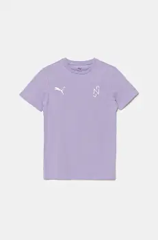 Puma tricou copii Neymar Creativity Tee culoarea violet, cu imprimeu, 660102 imagine