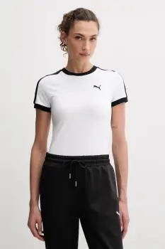 Puma tricou culoarea alb, 632129 imagine