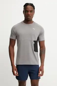 Puma tricou de antrenament culoarea gri, cu imprimeu, 629673 imagine