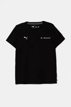 Puma tricou de bumbac pentru copii BMW MMS ESS LOGO TEE 2 culoarea negru, cu imprimeu, 627533 imagine