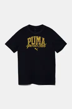 Puma tricou de bumbac pentru copii CLASS Graphic Tee culoarea albastru marin, cu imprimeu, 685814 imagine