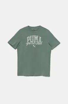 Puma tricou de bumbac pentru copii CLASS Graphic Tee culoarea verde, cu imprimeu, 685814 imagine