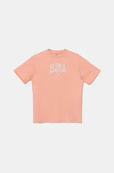 Puma tricou de bumbac pentru copii CLASS Tee II G culoarea portocaliu, 685828 imagine