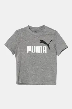 Puma tricou de bumbac pentru copii ESS 2 COLOR No.1 Logo Tee culoarea gri, cu imprimeu, 685778 imagine