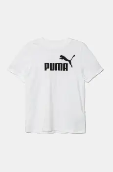 Puma tricou de bumbac pentru copii ESS No. 1 Logo Tee culoarea alb, cu imprimeu, 684906 imagine