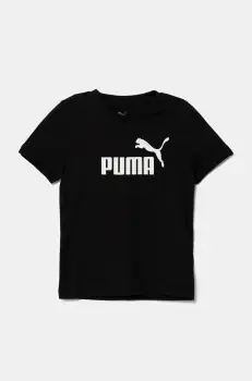 Puma tricou de bumbac pentru copii ESS No. 1 Logo Tee culoarea negru, cu imprimeu, 684930 imagine
