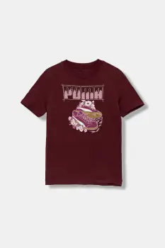 Puma tricou de bumbac pentru copii GRAPHIC Sneaker Tee G culoarea violet, 688496 imagine
