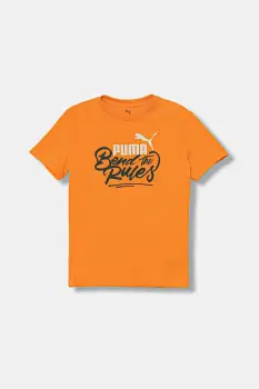 Puma tricou de bumbac pentru copii MID90s Graphic Tee III B culoarea portocaliu, cu imprimeu, 688472 imagine