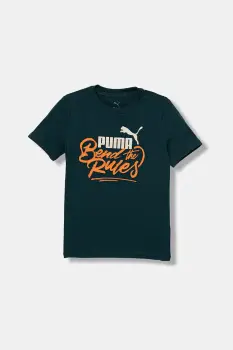 Puma tricou de bumbac pentru copii MID90s Graphic Tee III B culoarea verde, cu imprimeu, 688472 imagine