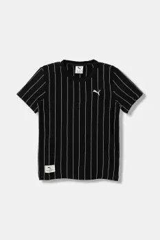 Puma tricou de bumbac pentru copii PUMA CLASS Striped Tee B culoarea negru, cu imprimeu, 688851 imagine
