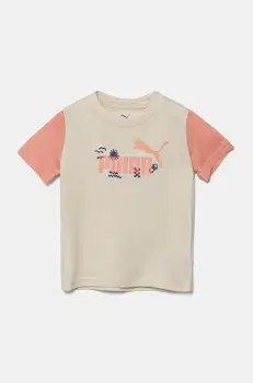 Puma tricou de bumbac pentru copii SANDY ADVENTURES Tee culoarea bej, cu imprimeu, 685155 imagine
