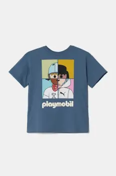 Puma tricou de bumbac pentru copii X PLAYMOBIL cu imprimeu, 627394 imagine