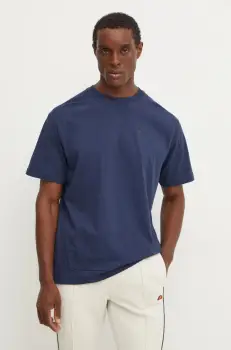 Puma tricou din bumbac barbati, culoarea albastru marin, neted, 681991 imagine