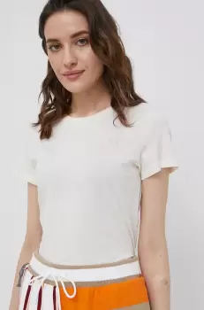 Puma tricou din bumbac culoarea bej imagine