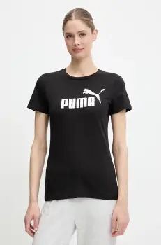 Puma tricou din bumbac culoarea negru, 631536 imagine