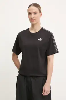 Puma tricou din bumbac culoarea negru, 685009 imagine