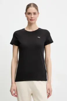 Puma tricou din bumbac culoarea negru, 685016 imagine