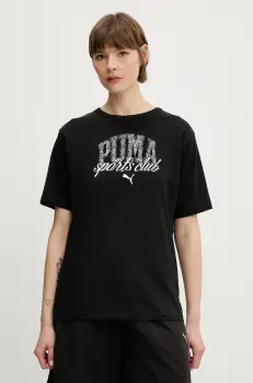 Puma tricou din bumbac culoarea negru, 685031 imagine