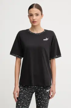 Puma tricou din bumbac culoarea negru, 688082 imagine