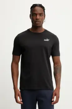 Puma tricou din bumbac culoarea negru, cu imprimeu, 684717 imagine