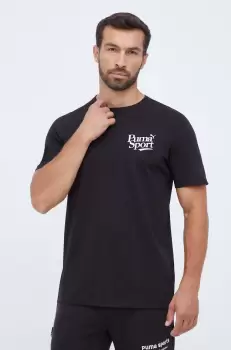 Puma tricou din bumbac culoarea negru, cu imprimeu imagine