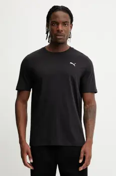 Puma tricou din bumbac culoarea negru, uni, 629644 imagine