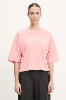 Puma tricou din bumbac culoarea roz, 629776 imagine