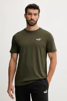 Puma tricou din bumbac culoarea turcoaz, cu imprimeu, 684717 imagine