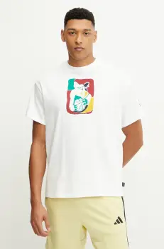 Puma tricou din bumbac Dylan Exhibit culoarea alb, cu imprimeu, 630673 imagine